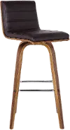 LCVIBABRWA26 Vienna Walnut Brown Swivel Counter Height Stool