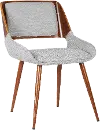 LCPNSIWAGRAY Panda Gray Upholstered Dining Room Chair