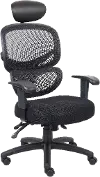 Boss Black Mesh Office Chair with Head Rest