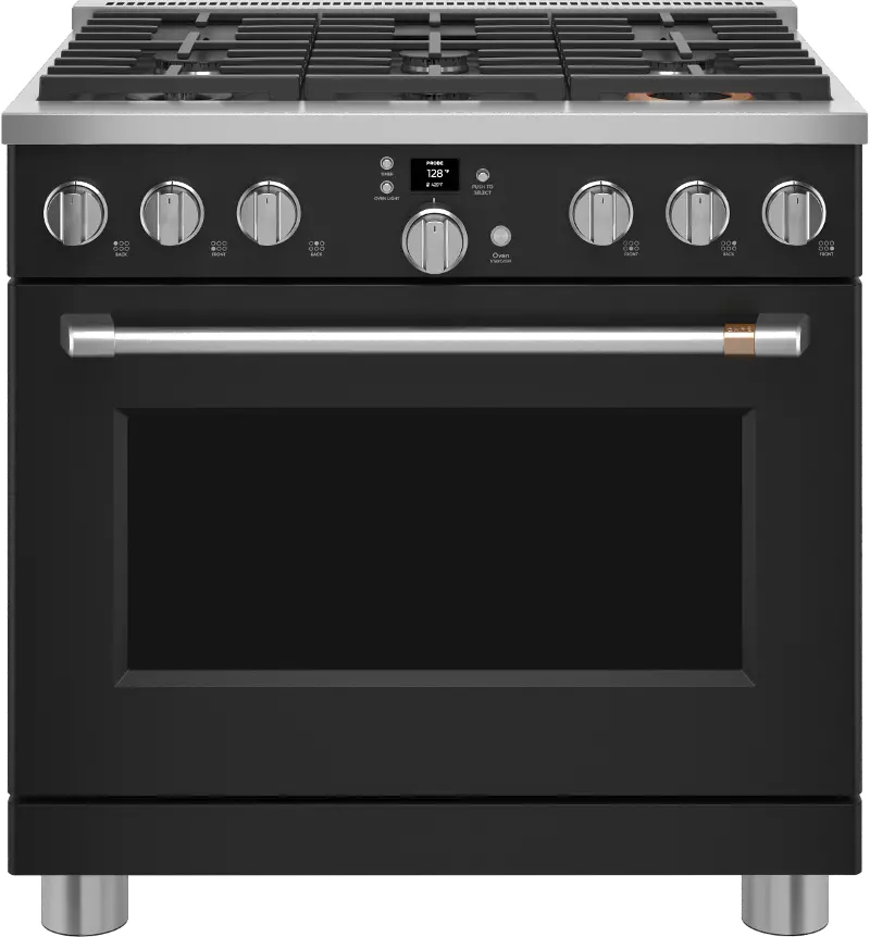 Cafe 6.2 cu ft Gas Range - Matte Black 36 Inch