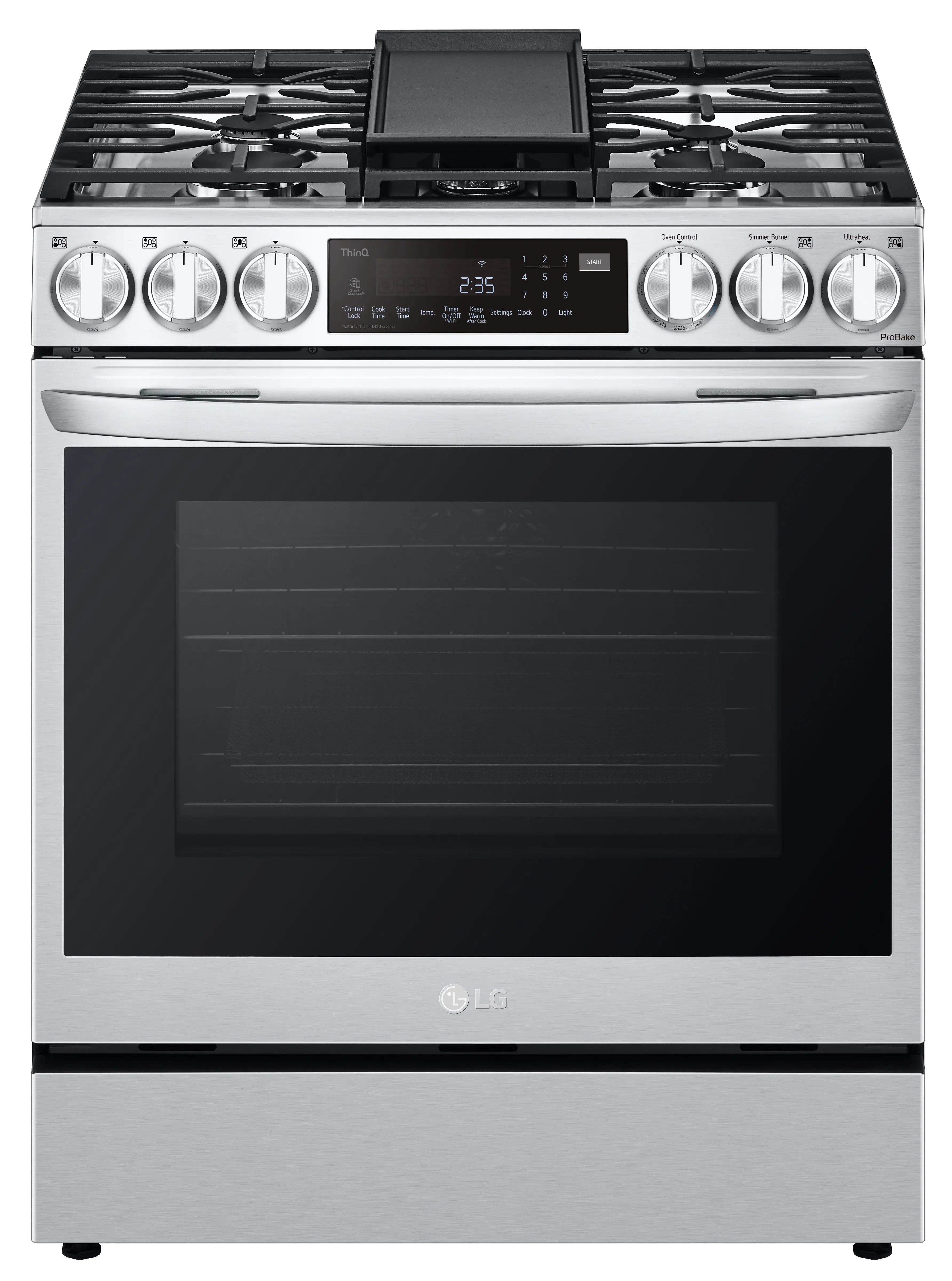 LSGL6335F LG 6.3 Cu Ft Single Oven Gas Range with InstaView - Stainless Steel-1