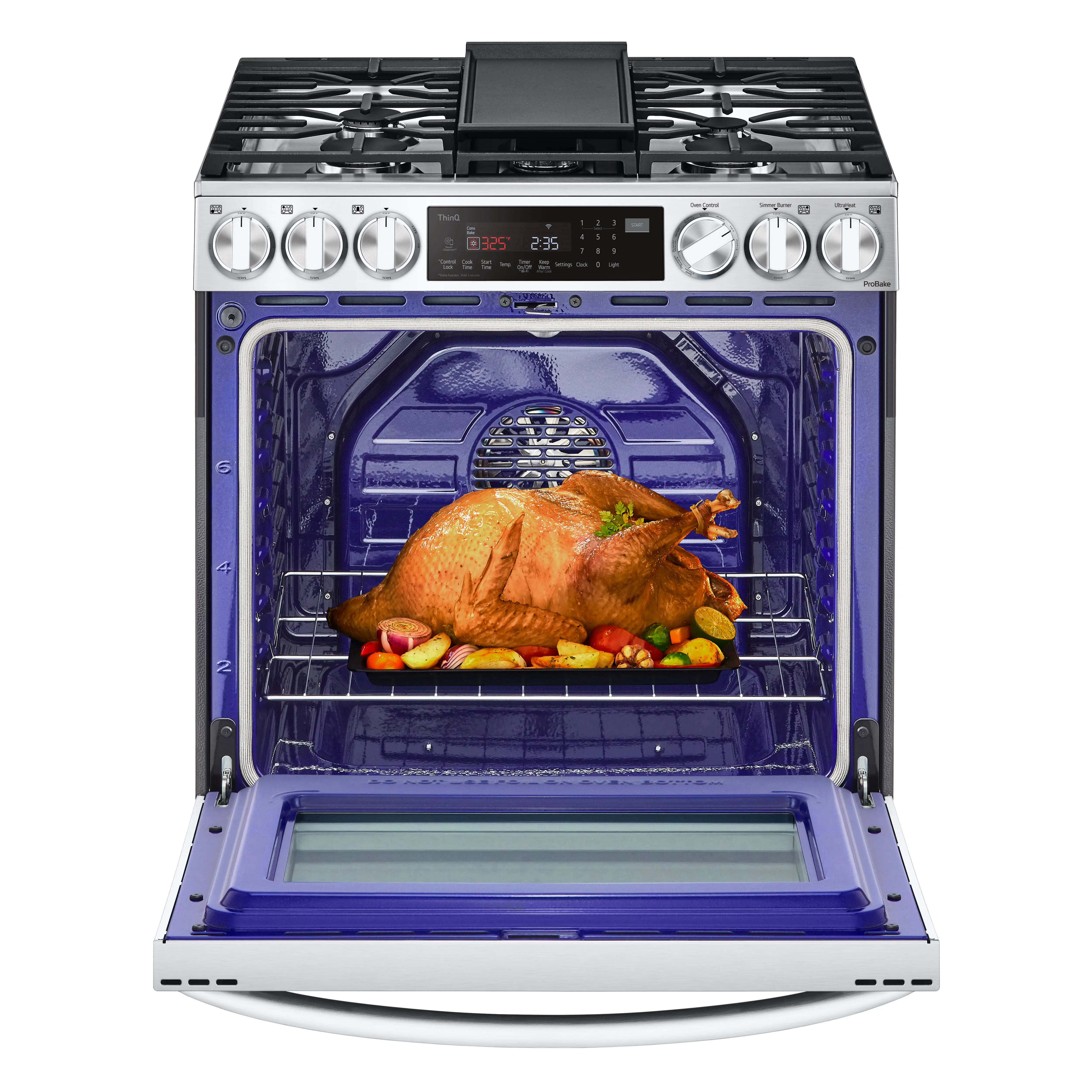 LSGL6335F LG 6.3 Cu Ft Single Oven Gas Range with InstaView - Stainless Steel-3