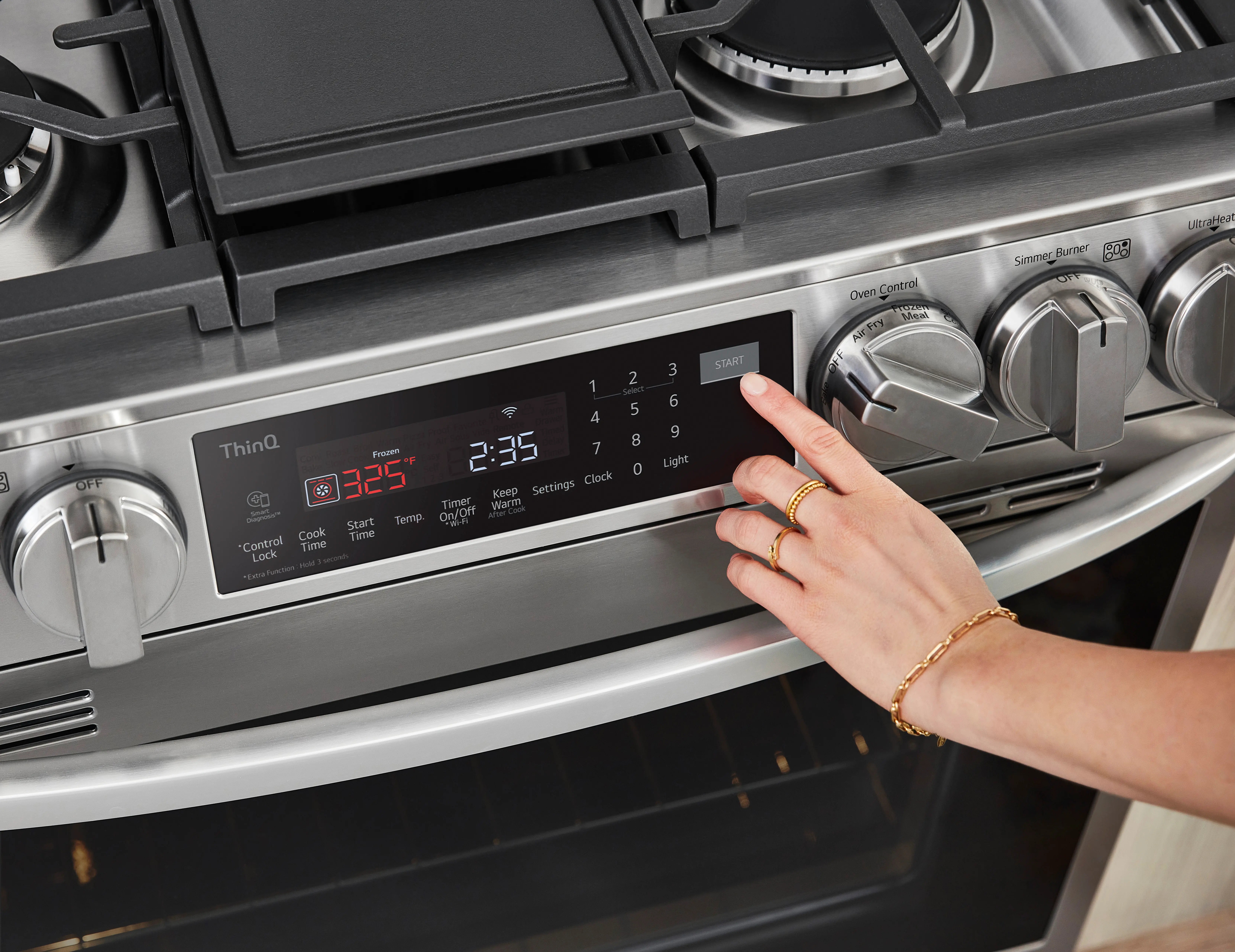 LSGL6335F LG 6.3 Cu Ft Single Oven Gas Range with InstaView - Stainless Steel-7