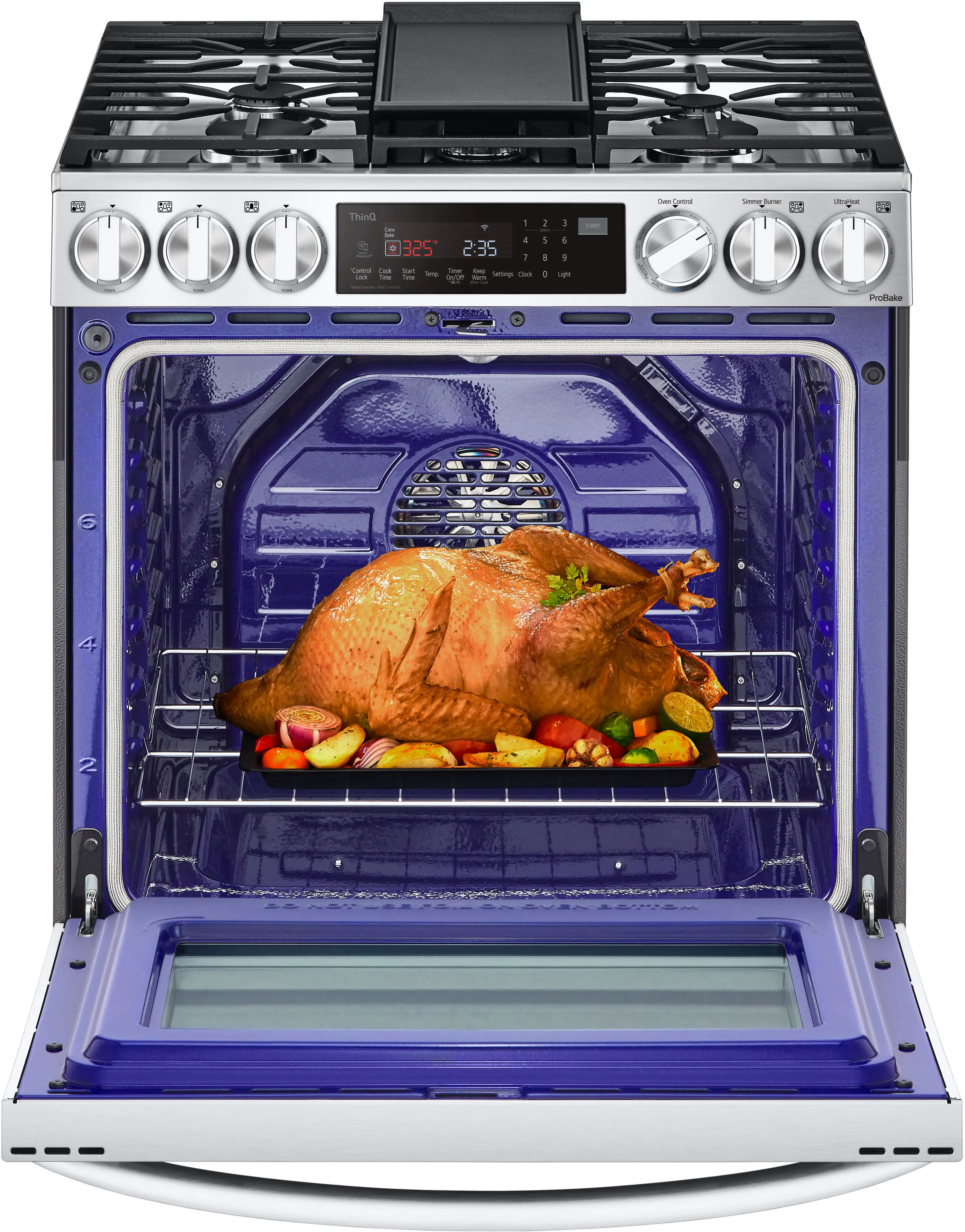 LSGL6335F LG 6.3 cu ft Gas Range with InstaView -Stainless Steel-4