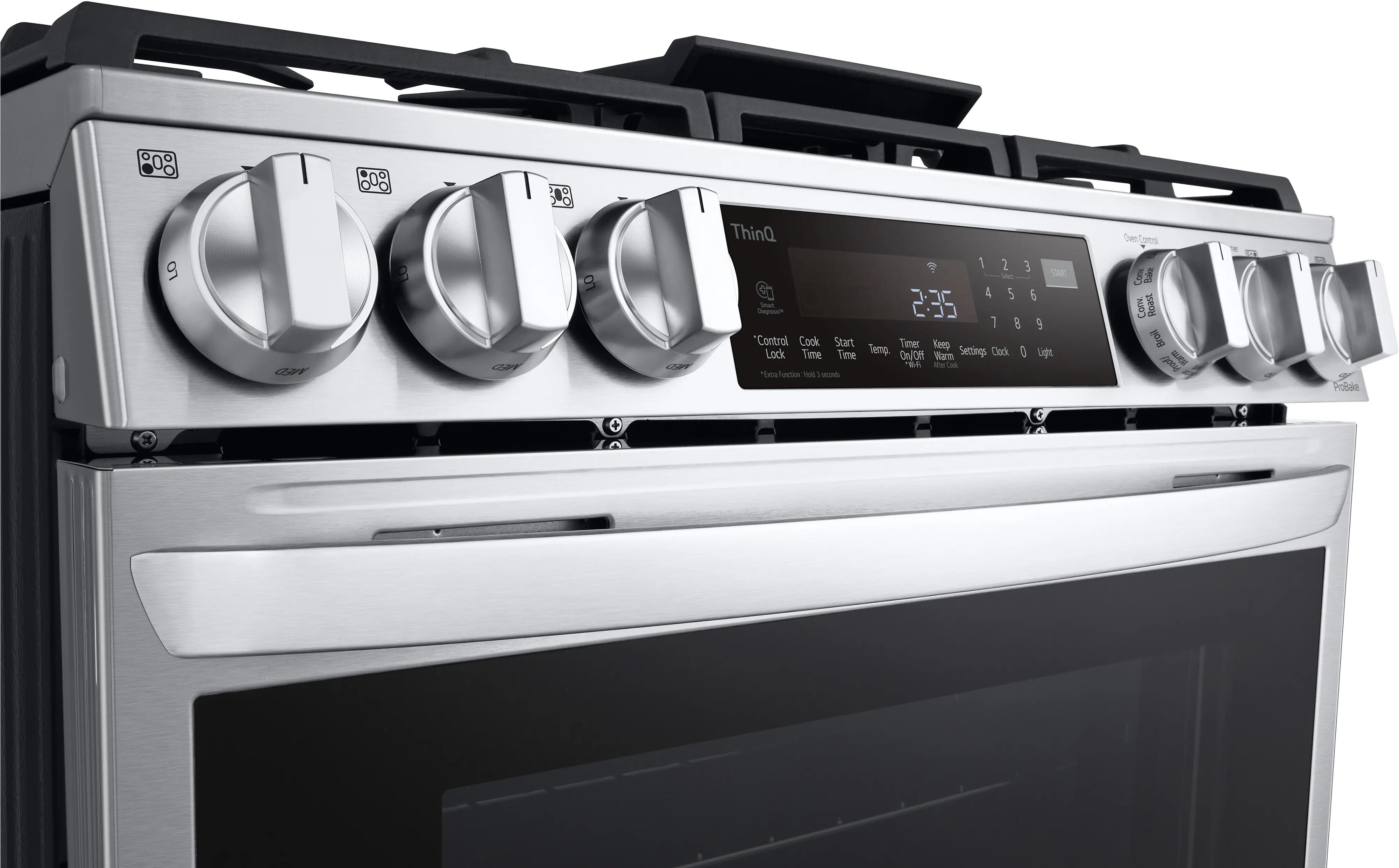 LSGL6335F LG 6.3 cu ft Gas Range with InstaView -Stainless Steel-6