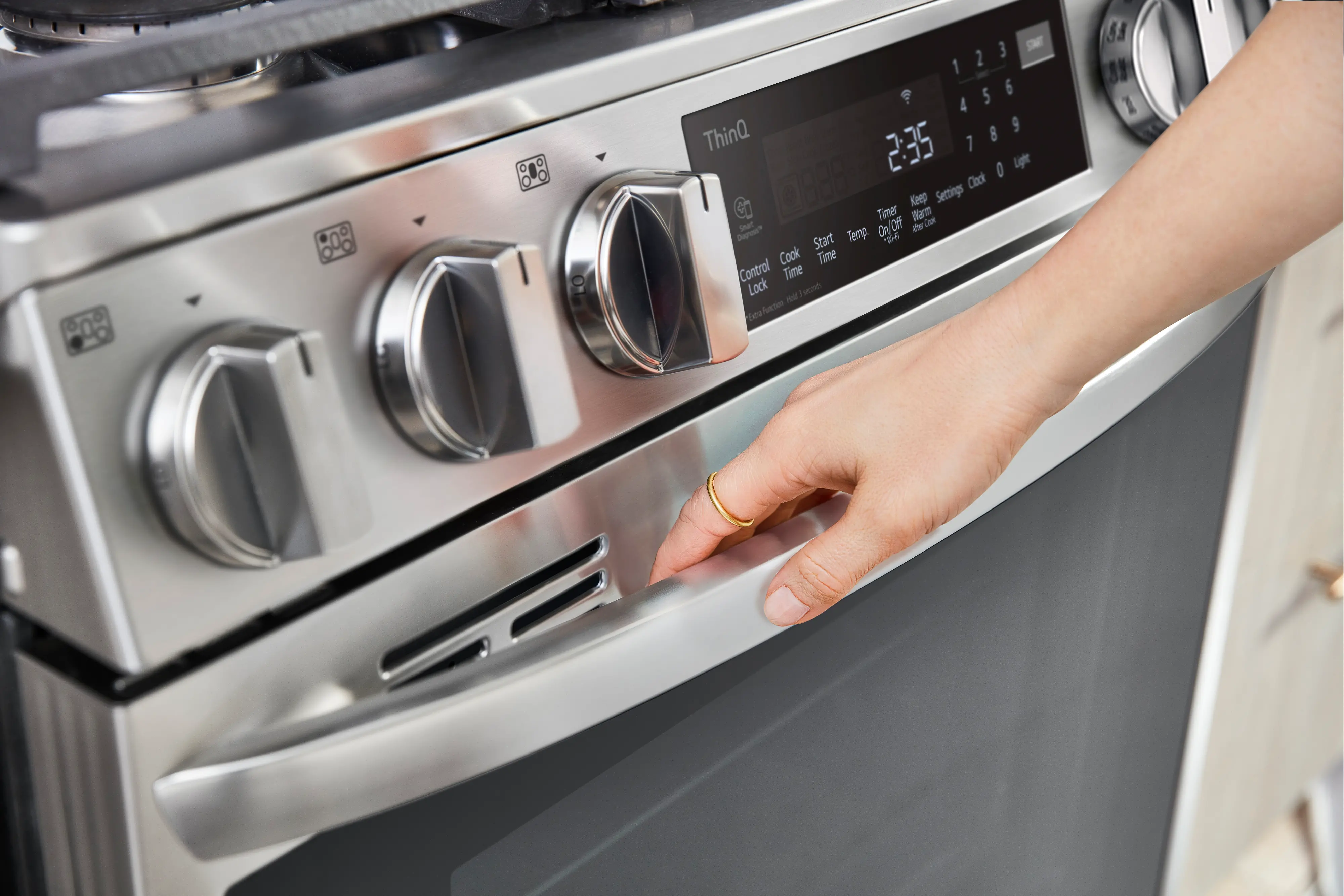 LSGL6335F LG 6.3 cu ft Gas Range with InstaView -Stainless Steel-2