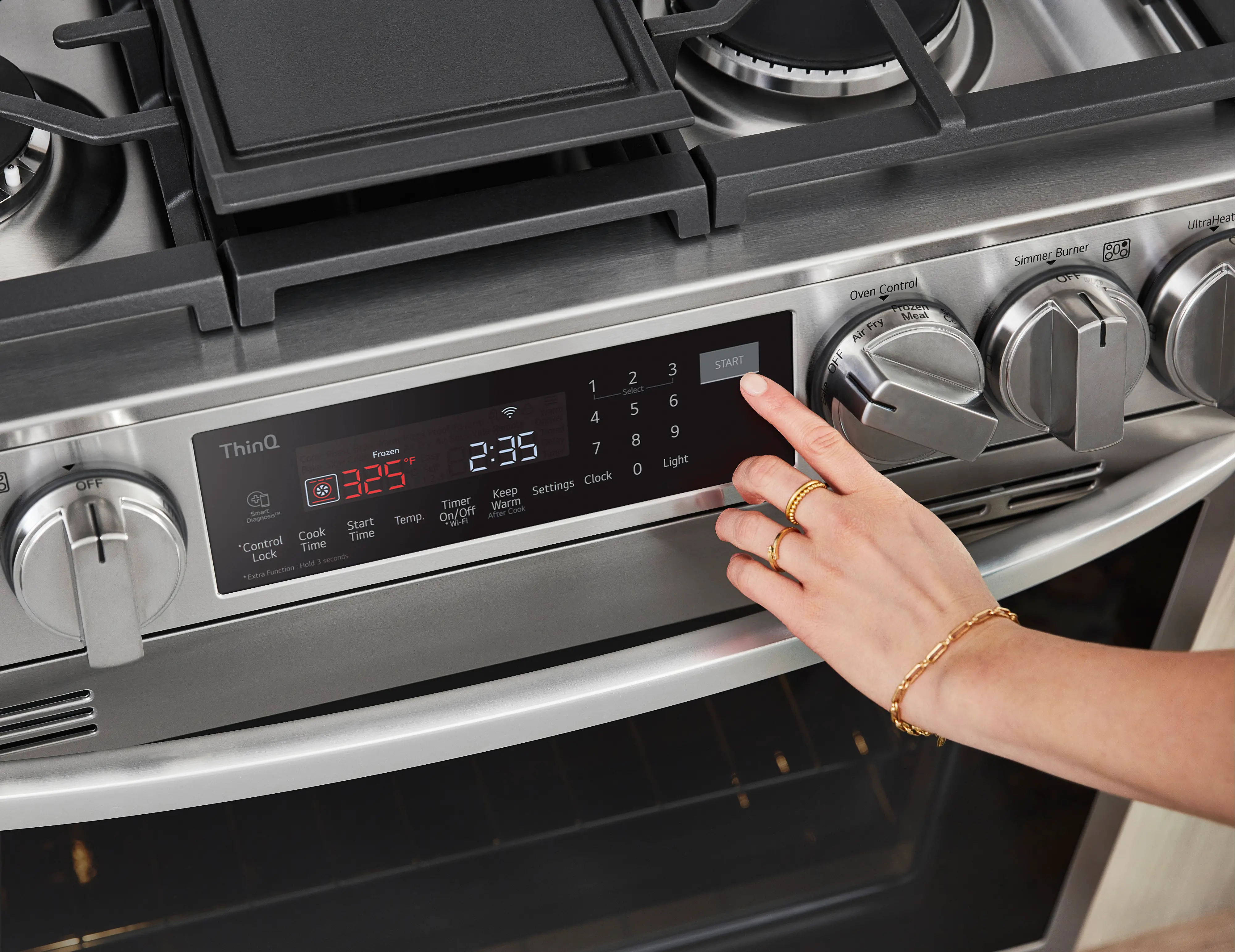 LSGL6335F LG 6.3 cu ft Gas Range with InstaView -Stainless Steel-7
