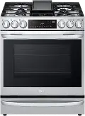 LSGL6337F LG 6.3 cu ft Gas Range with InstaView - Stainless Steel