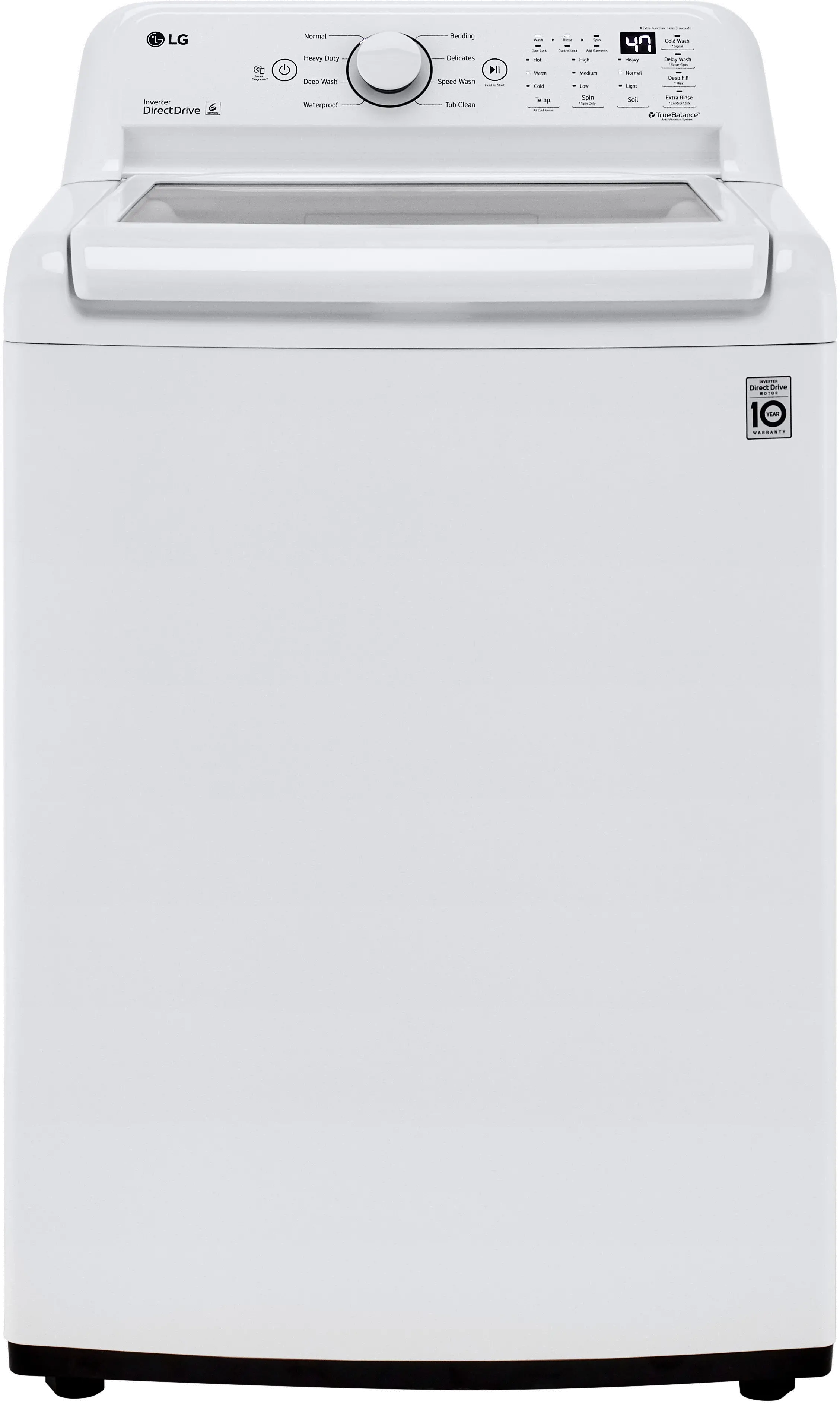 WT7005CW LG 4.3 cu. ft. Mega Capacity Top Load Washer with 4-Way Agitator & TurboDrum Technology - 4.3 cu. ft. White-1