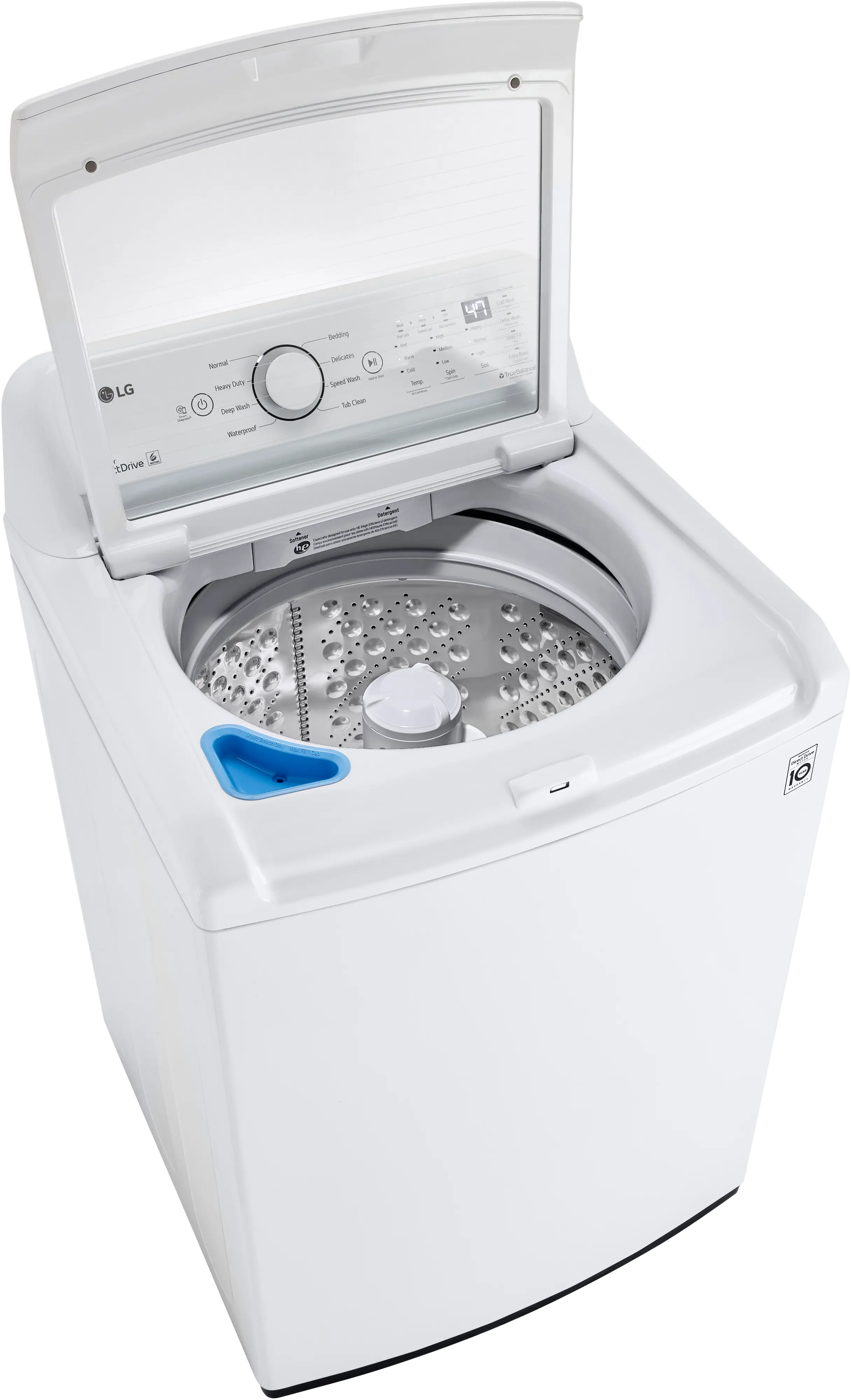 WT7005CW LG 4.3 cu. ft. Mega Capacity Top Load Washer with 4-Way Agitator & TurboDrum Technology - 4.3 cu. ft. White-6