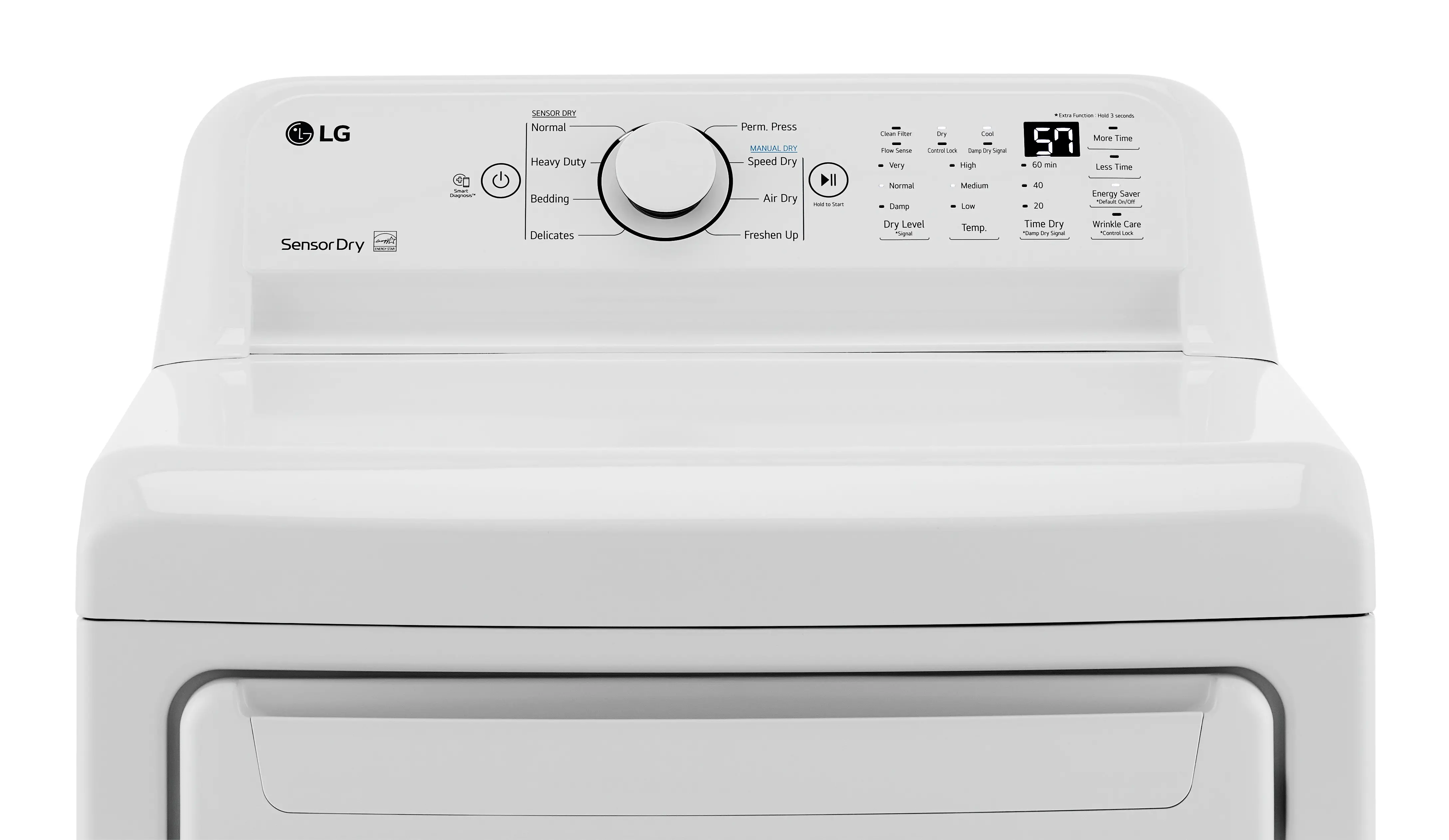 DLG7001W LG Gas Dryer 7000 - 7.3 cu. ft. White-3