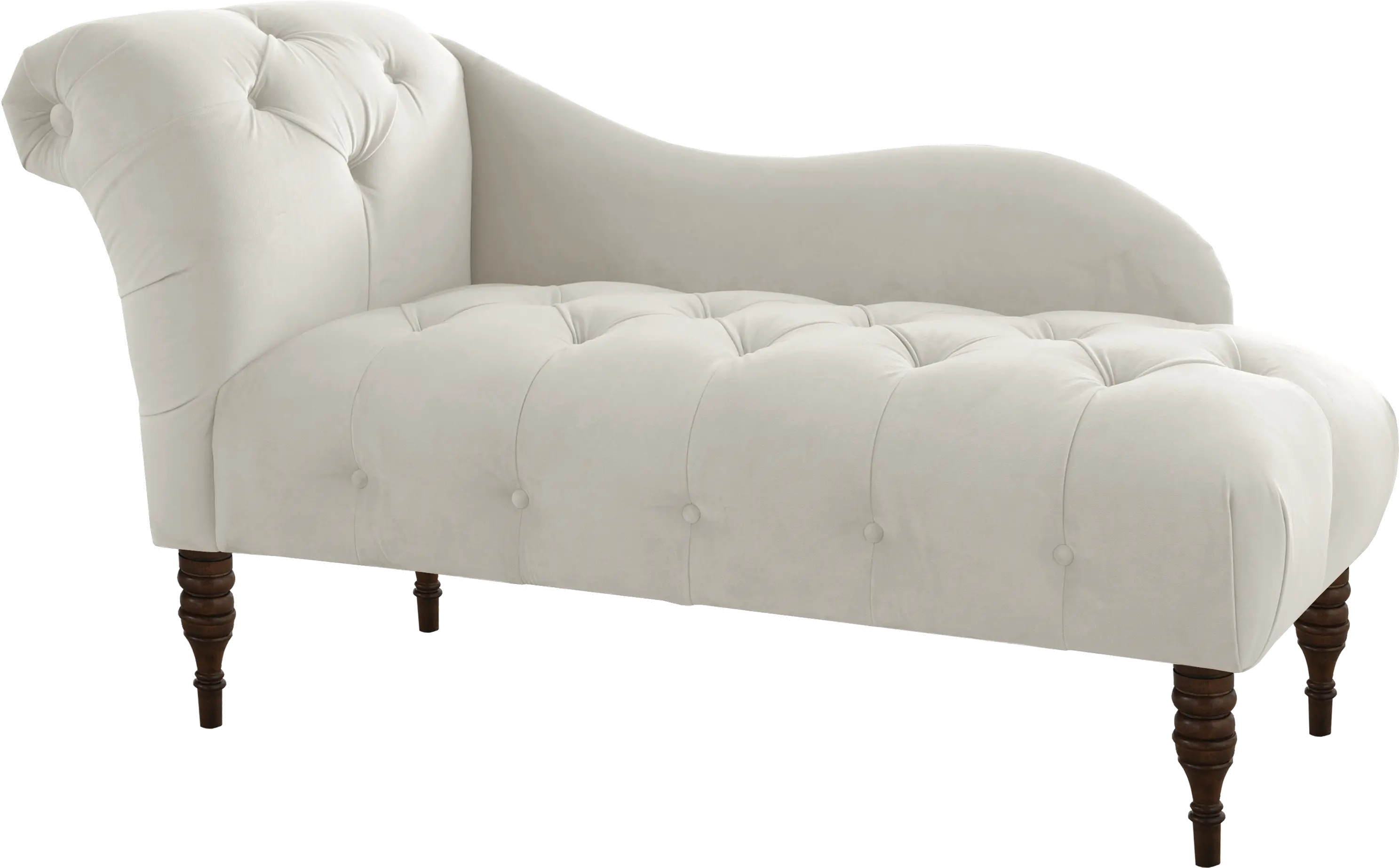 8087VLVLGHGR Carmen Velvet Light Gray Single Arm Chaise - Skyline Furniture-1