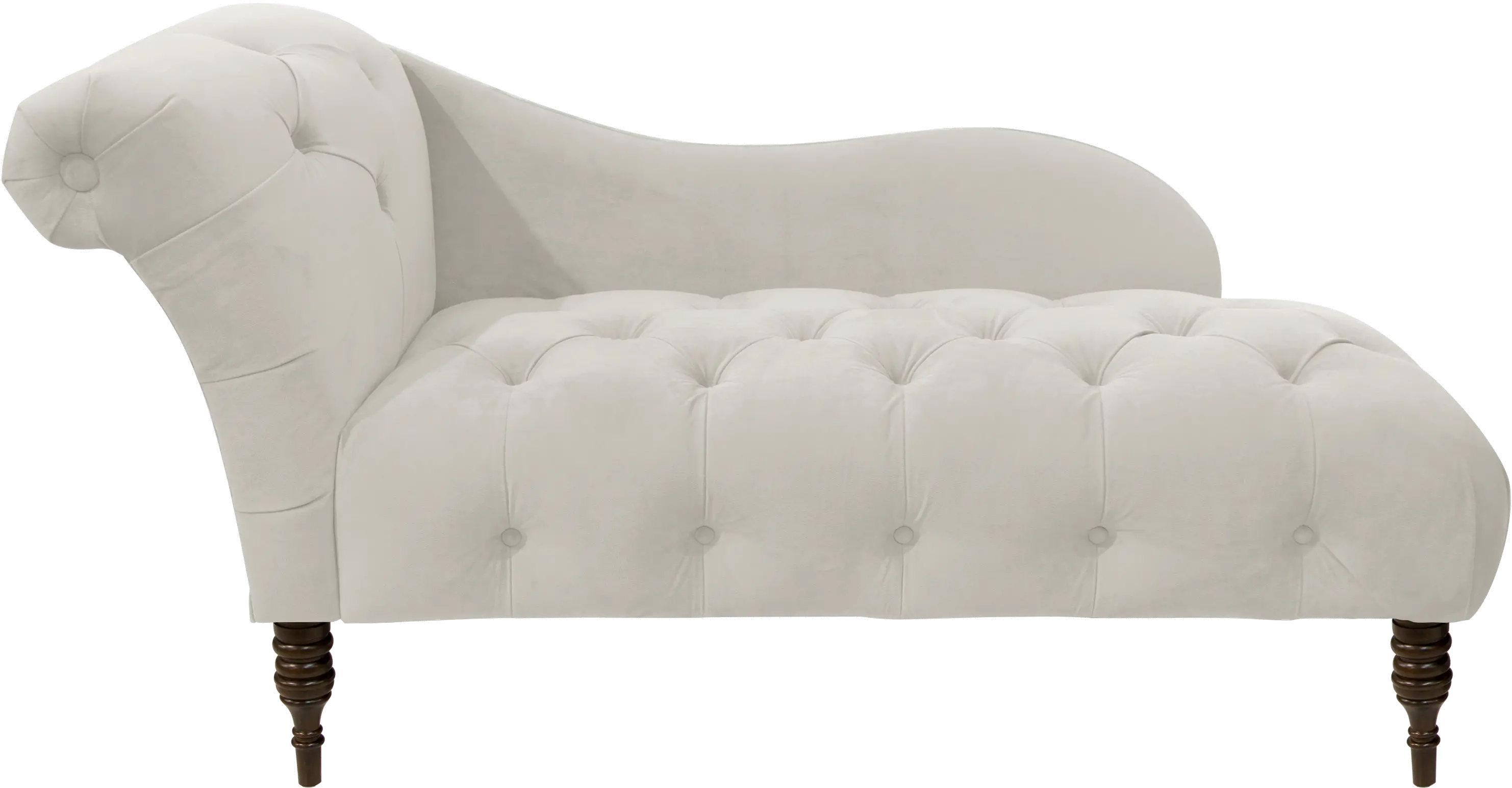 8087VLVLGHGR Carmen Velvet Light Gray Single Arm Chaise - Skyline Furniture-2