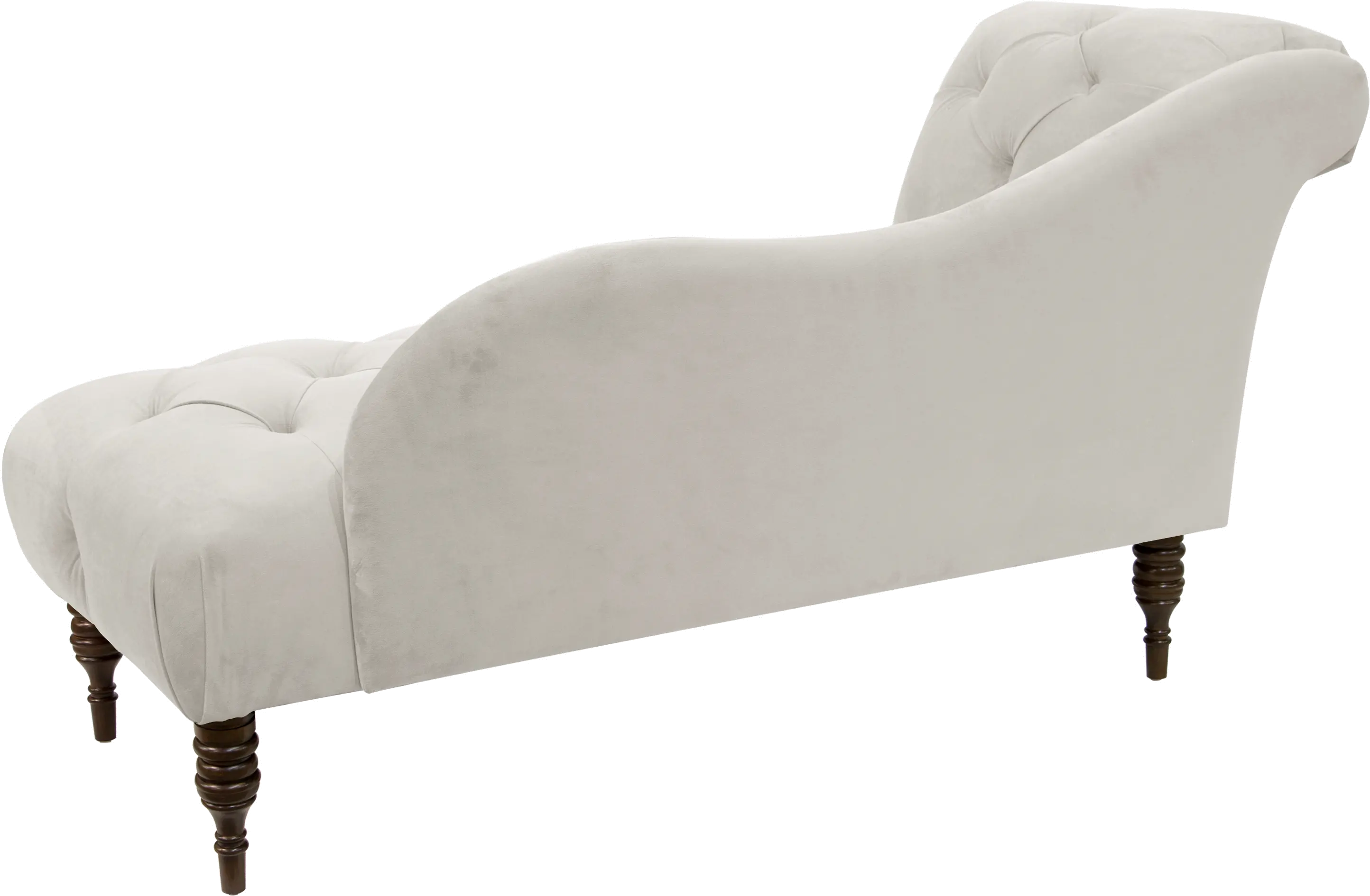 8087VLVLGHGR Carmen Velvet Light Gray Single Arm Chaise - Skyline Furniture-3