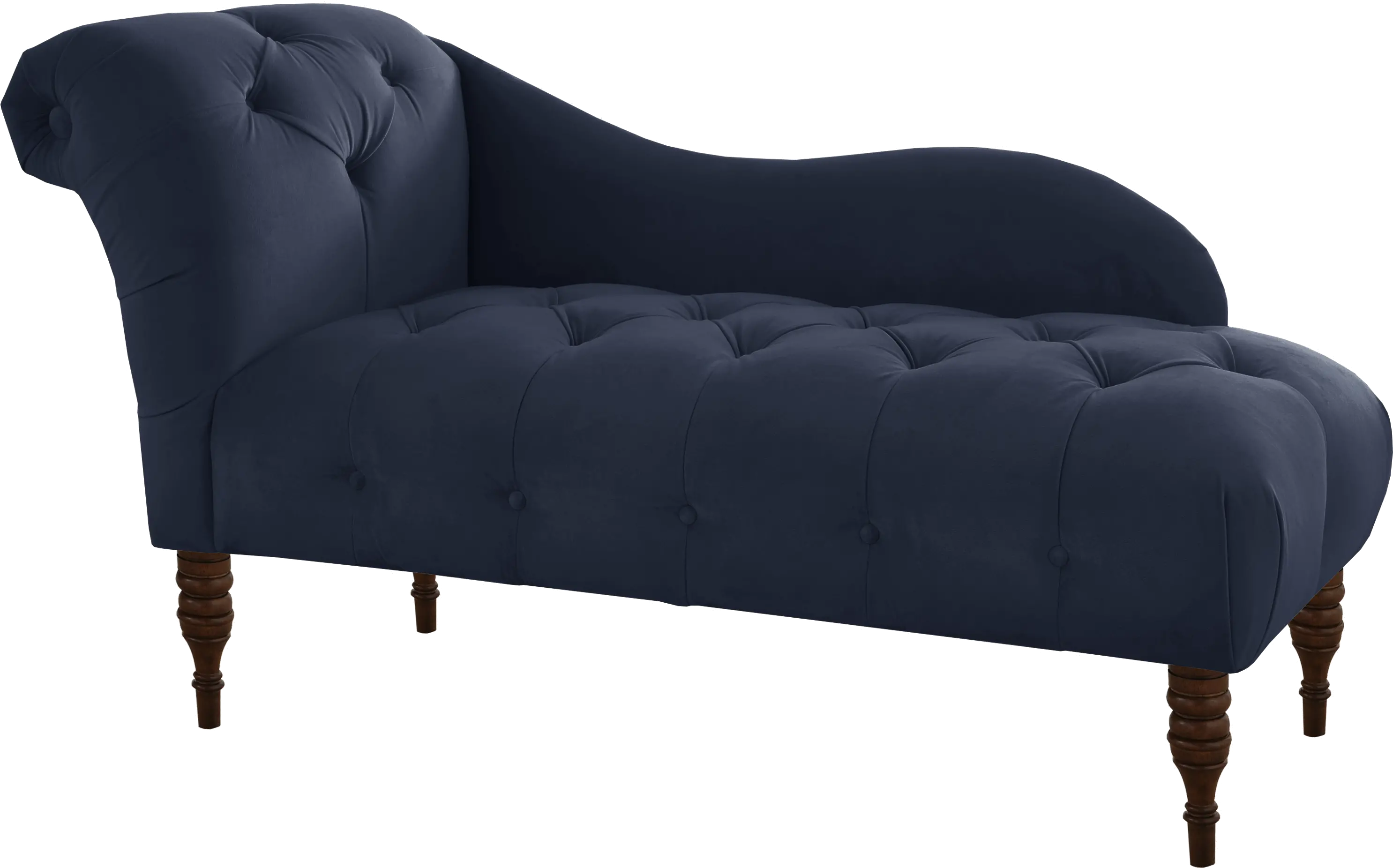 8087VLVINK Carmen Velvet Navy Single Arm Chaise - Skyline Furniture-1