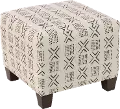 57-2RMCRMOGA Blaire Cream Geometric Square Ottoman