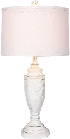 Cottage Antique White Resin Table Lamp