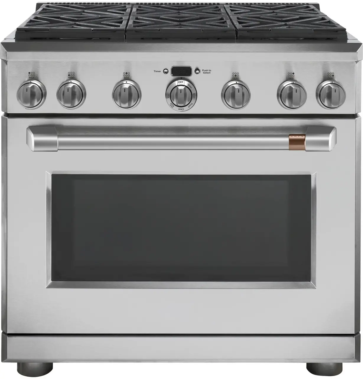 CGY366P2TS1 Cafe 36 Inch Gas Smart Range - 6.2 cu. ft. Stainless Steel-1