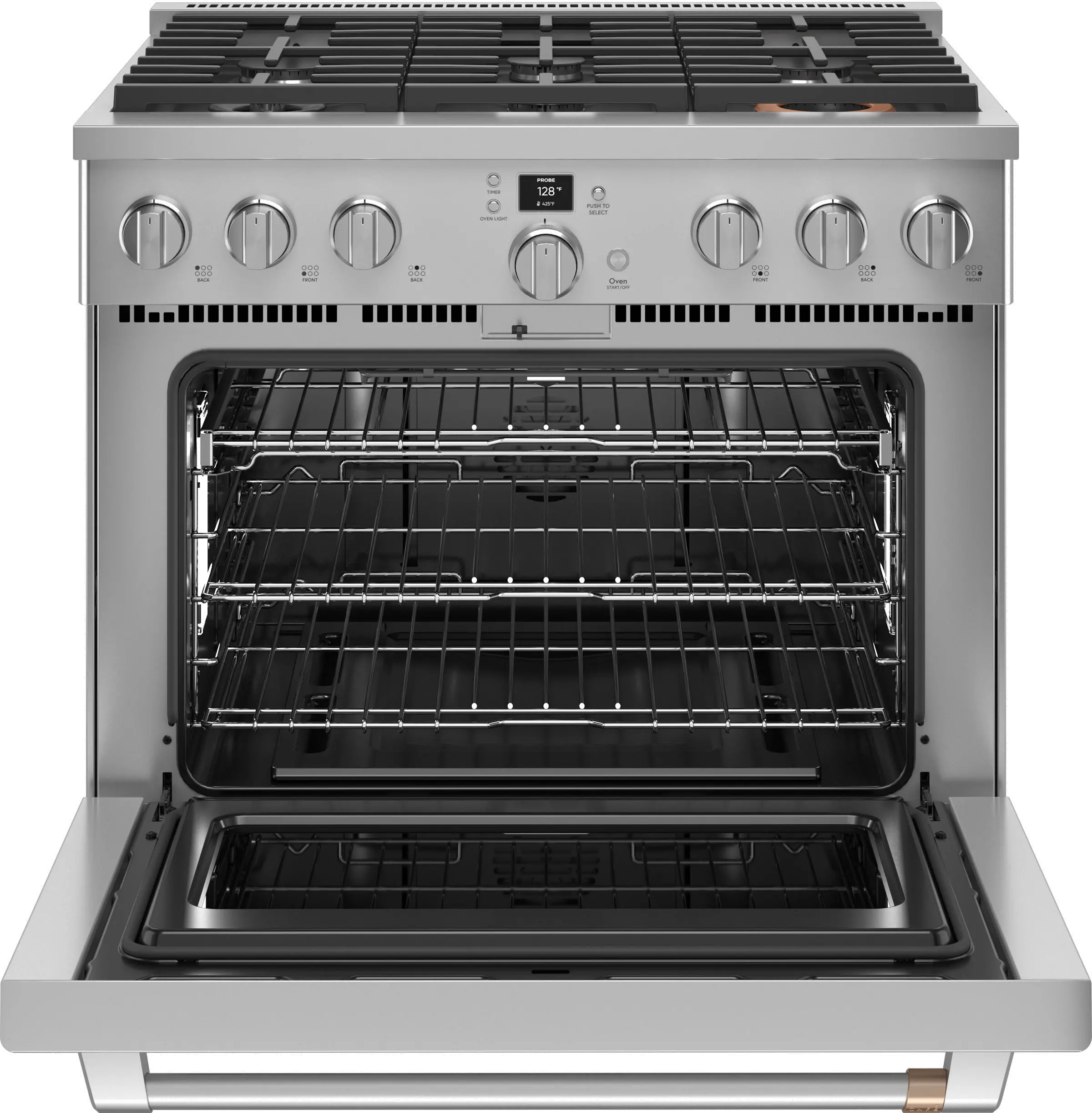 CGY366P2TS1 Cafe 36 Inch Gas Smart Range - 6.2 cu. ft. Stainless Steel-3