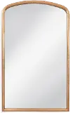 Antique Gold Leaf Leaner Mirror with Rounded Top