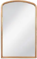 Antique Gold Leaf Leaner Mirror with Rounded Top