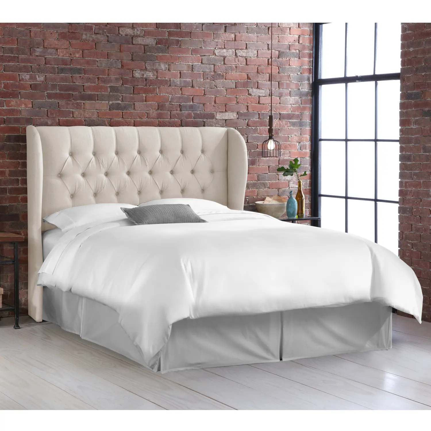 410TLNNTLC Jaclyn Cream Sloped Wingback Twin Headboard - Skyline Furniture-1