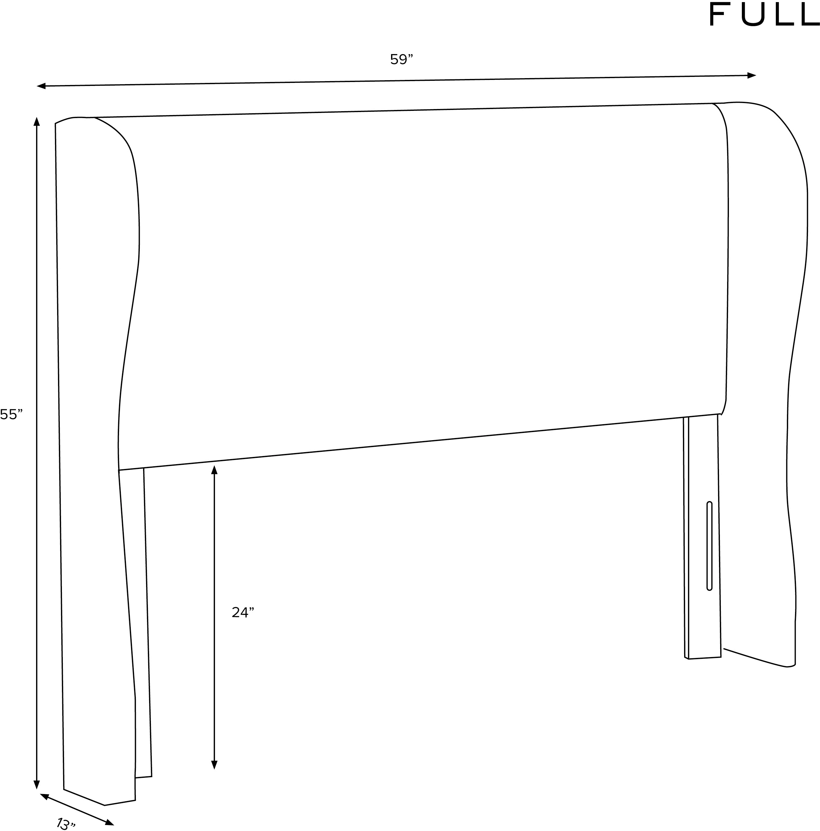 411FLNNSND Jaclyn Tan Sloped Wingback Full Headboard - Skyline Furniture-8