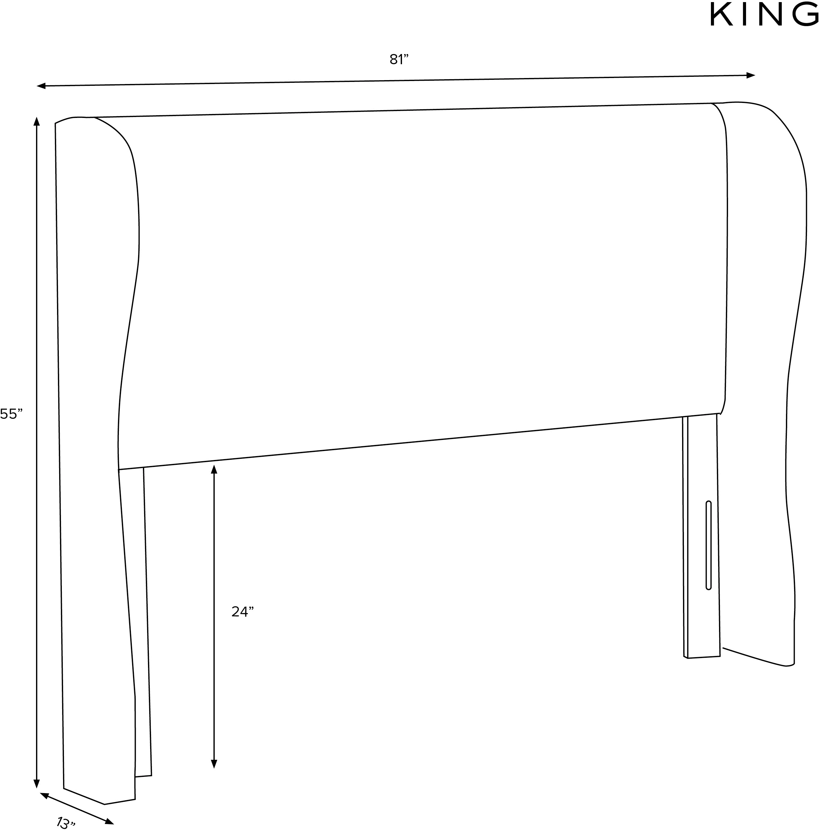 413KLNNGR Jaclyn Gray Sloped Wingback King Headboard - Skyline Furniture-8