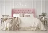 414CLNNBLS Jaclyn Blush Sloped Wingback California King Headboard - Skyline Furniture