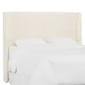 432QZMWHT Tiffany White Curved Wingback Queen Headboard - Skyline Furniture