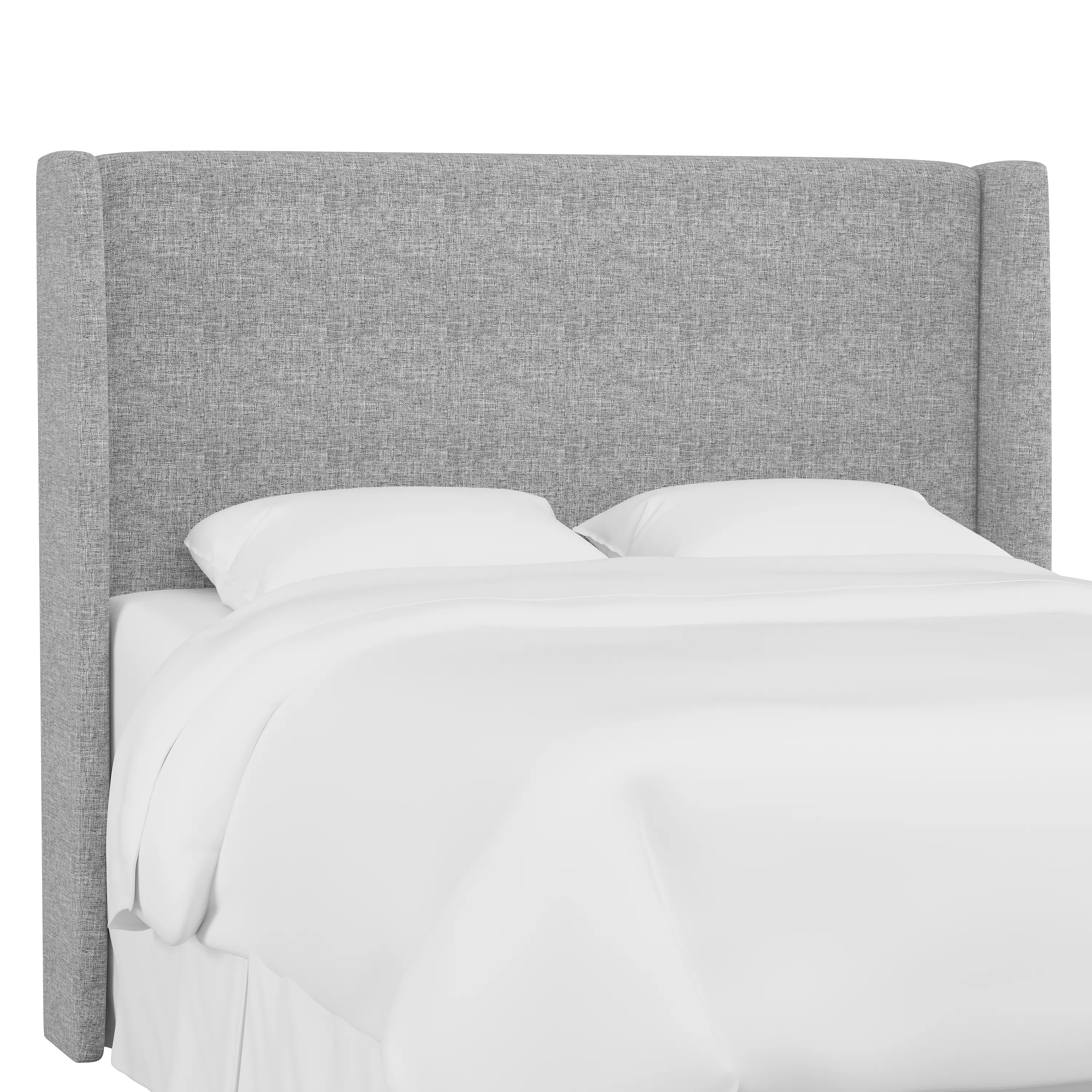 432QZMPMC Tiffany Gray Curved Wingback Queen Headboard - Skyline Furniture-1