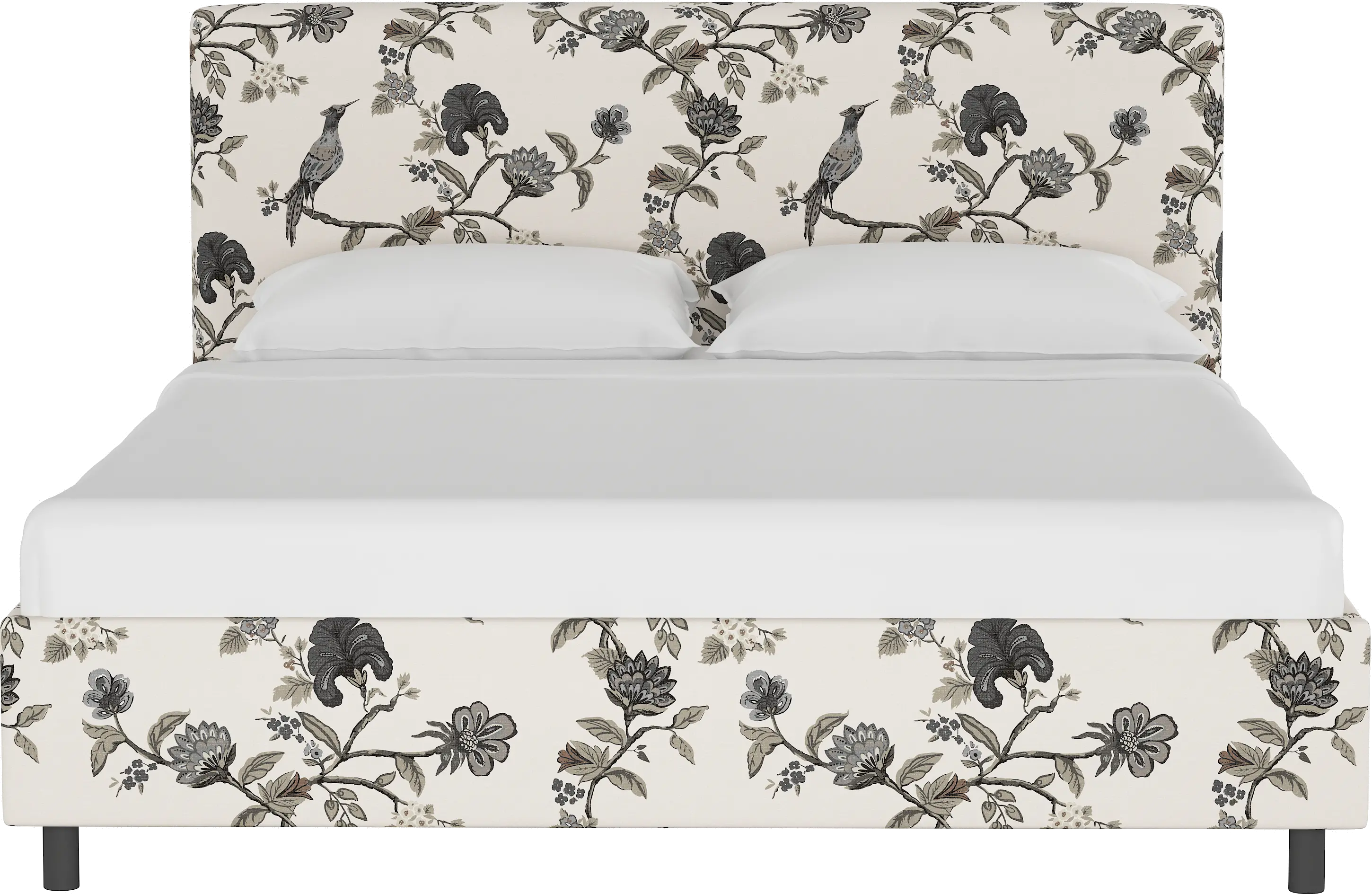 754PBDSHNINKOGA Brianna Black Bird Floral California King Platform Bed - Skyline Furniture-3