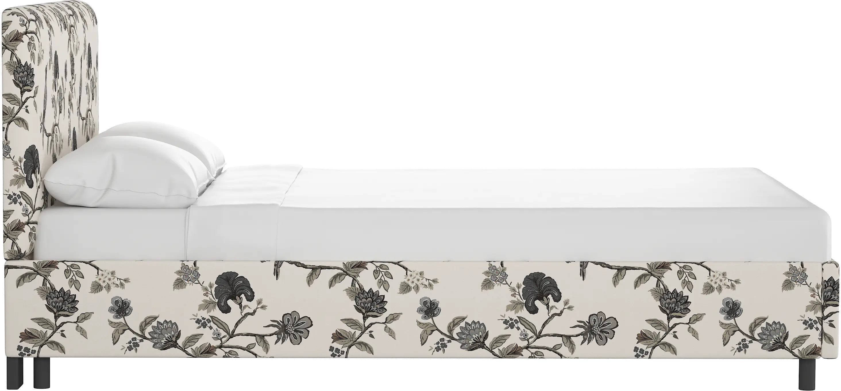 754PBDSHNINKOGA Brianna Black Bird Floral California King Platform Bed - Skyline Furniture-4