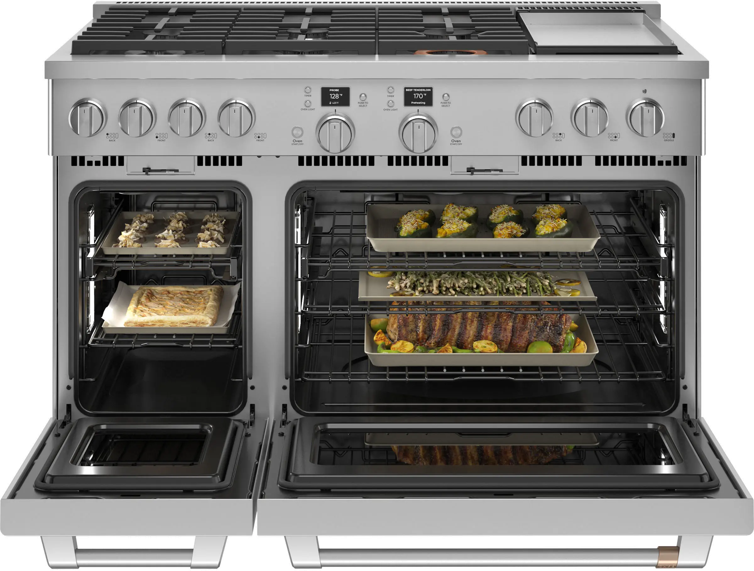 C2Y486P2TS1 Cafe 8.25 cu ft Double Oven Dual Fuel Range - Stainless Steel 48 Inch-3