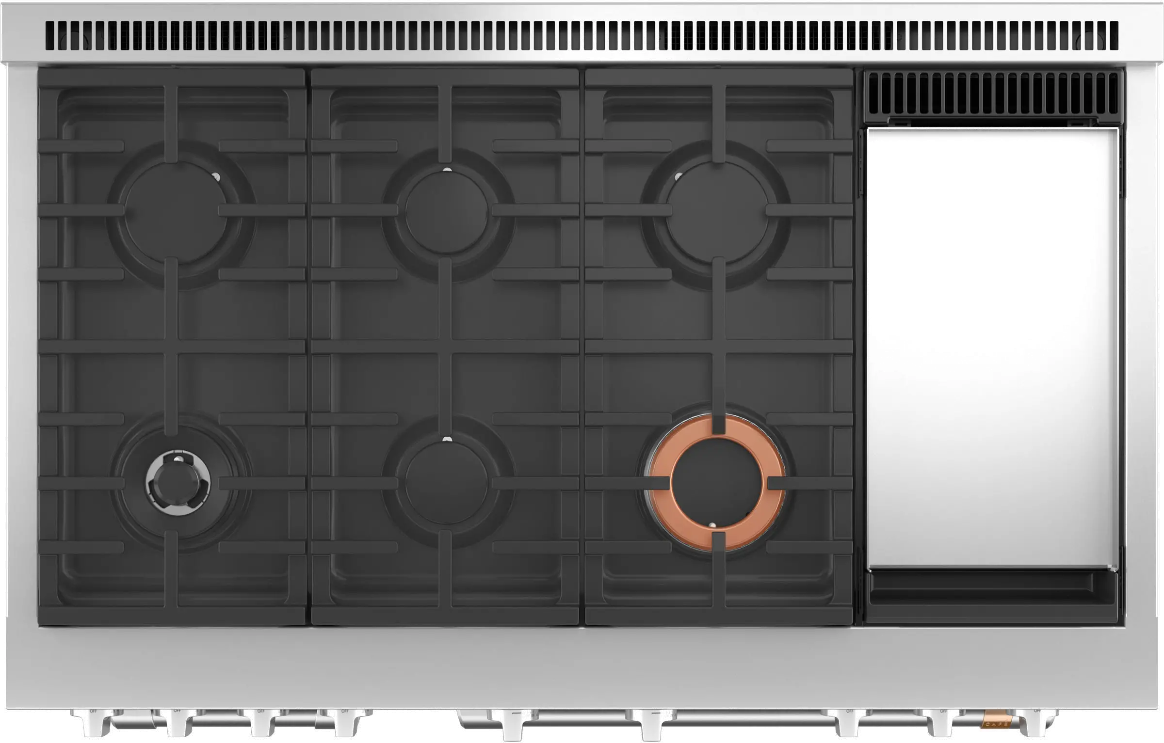 C2Y486P3TD1 Cafe 8.25 cu ft Double Oven Dual Fuel Range - Matte Black 48 Inch-2