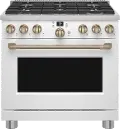 C2Y366P4TW2 Cafe 5.75 cu ft Dual Fuel Range - Matte White 36 Inch