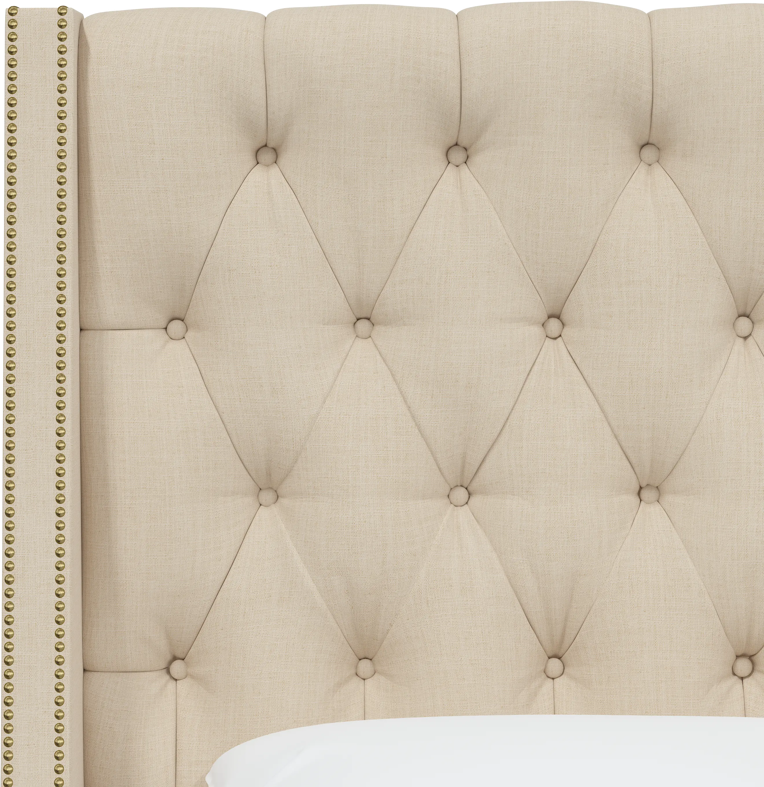 121NBBED-BRLNNLNN Riley Ivory Flared Wingback Full Bed - Skyline Furniture-5