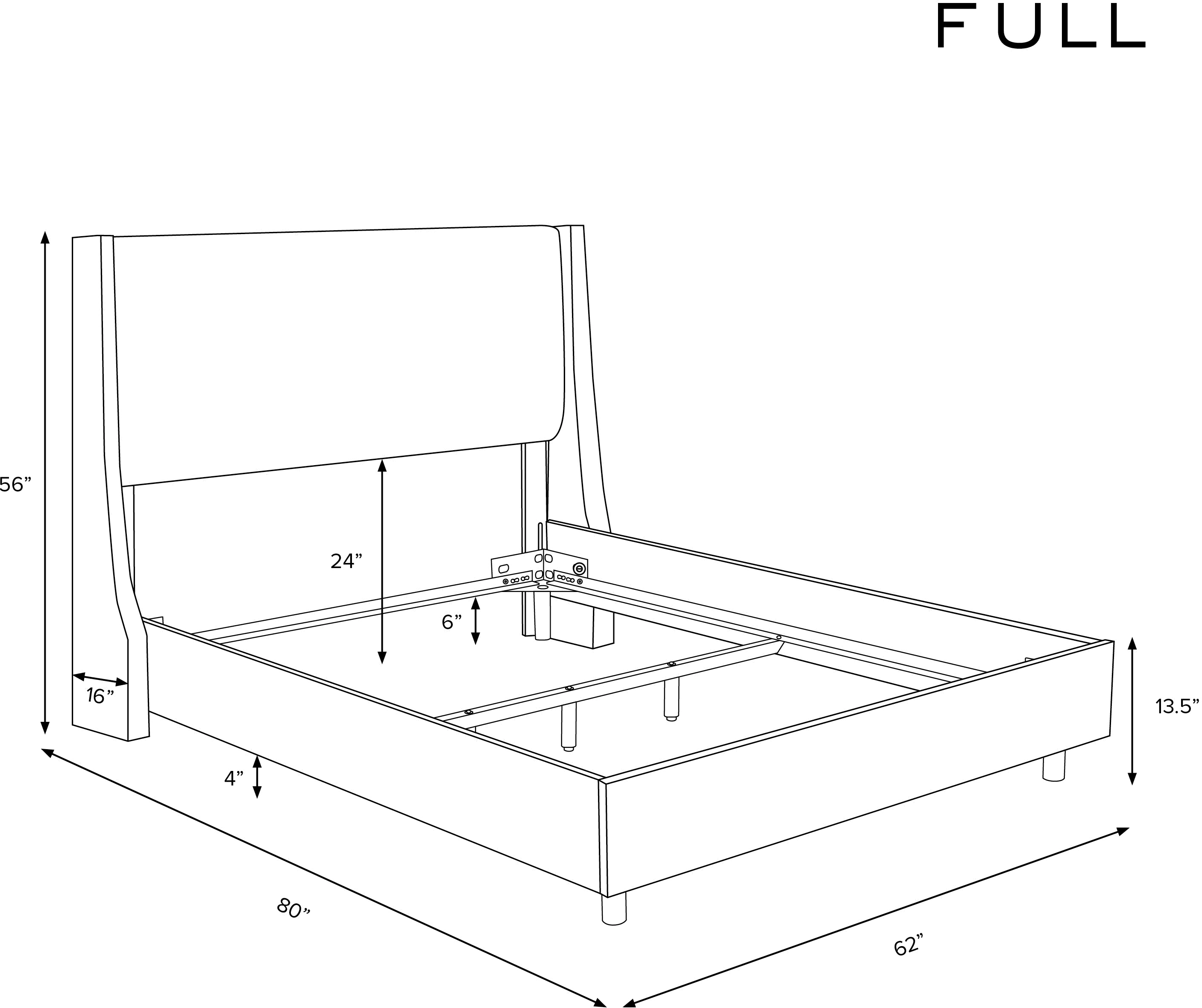 121NBBED-BRLNNLNN Riley Ivory Flared Wingback Full Bed - Skyline Furniture-7