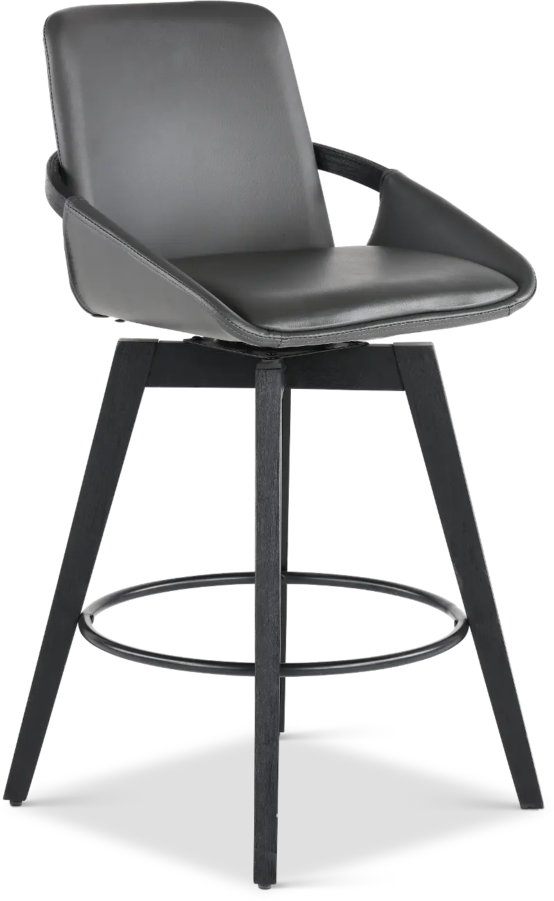 Black and Gray Swivel Counter Height Stool - Baylor