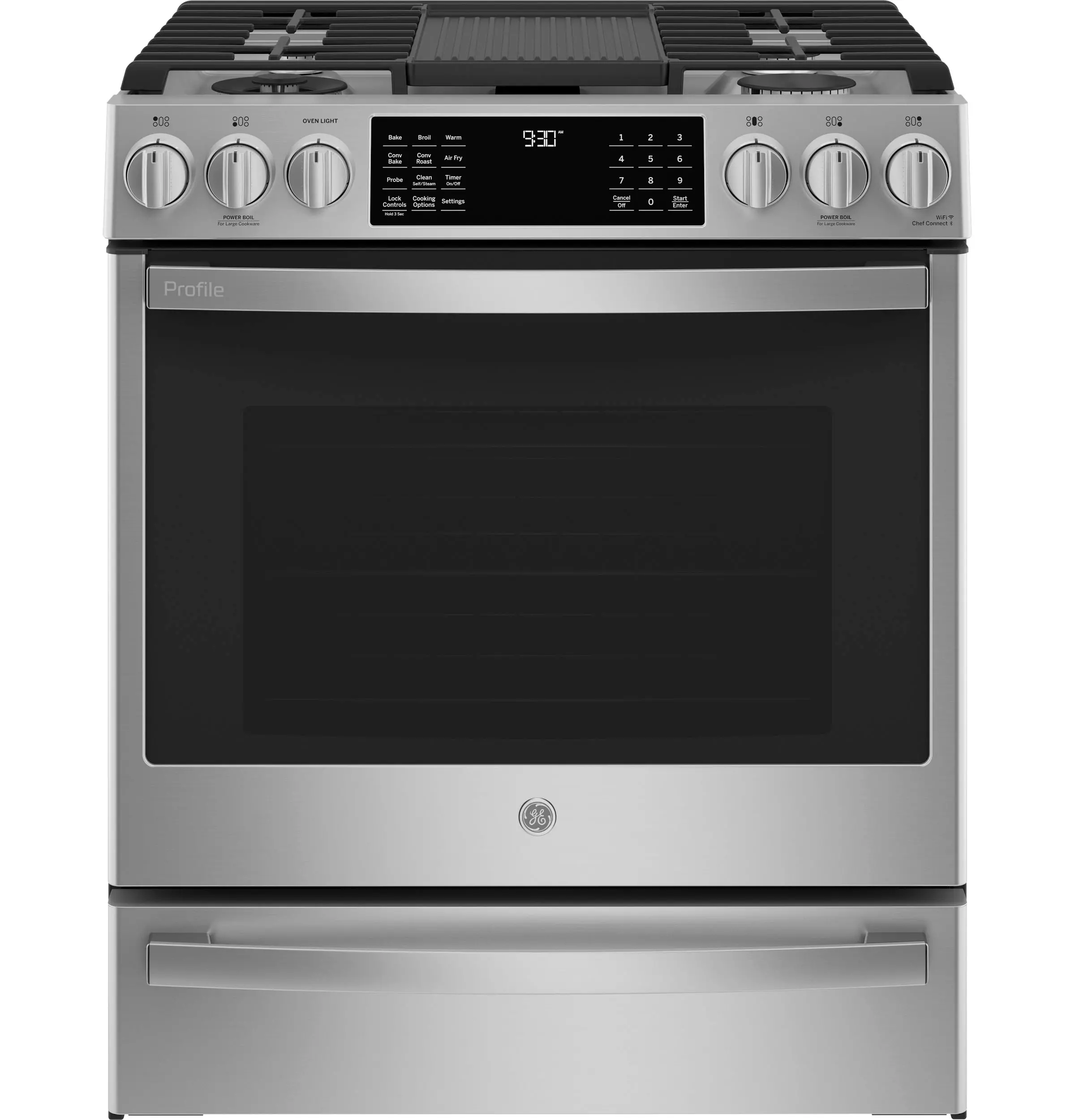P2S930YPFS GE Profile 5.6 cu ft Dual Fuel Range - Stainless Steel-1