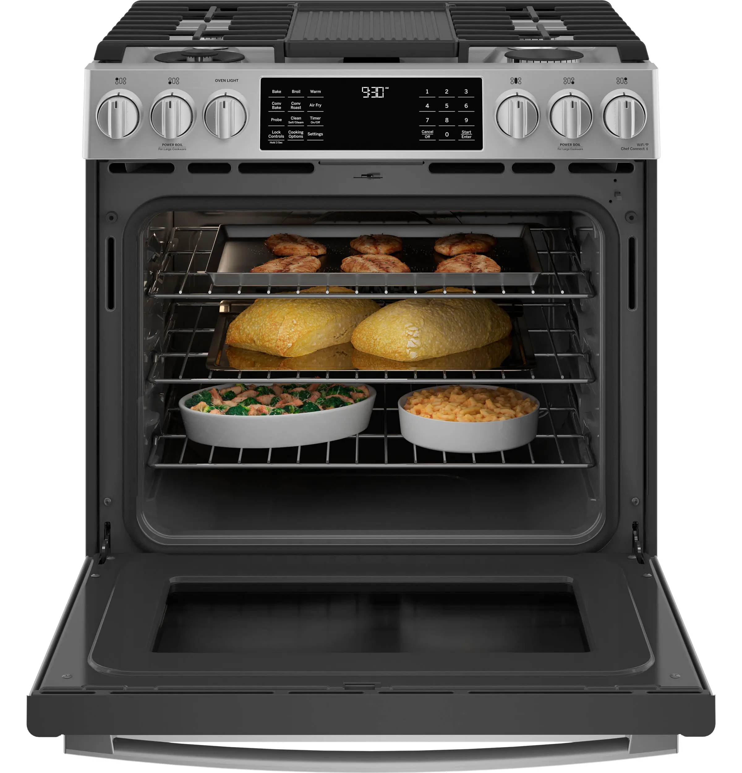 P2S930YPFS GE Profile 5.6 cu ft Dual Fuel Range - Stainless Steel-3