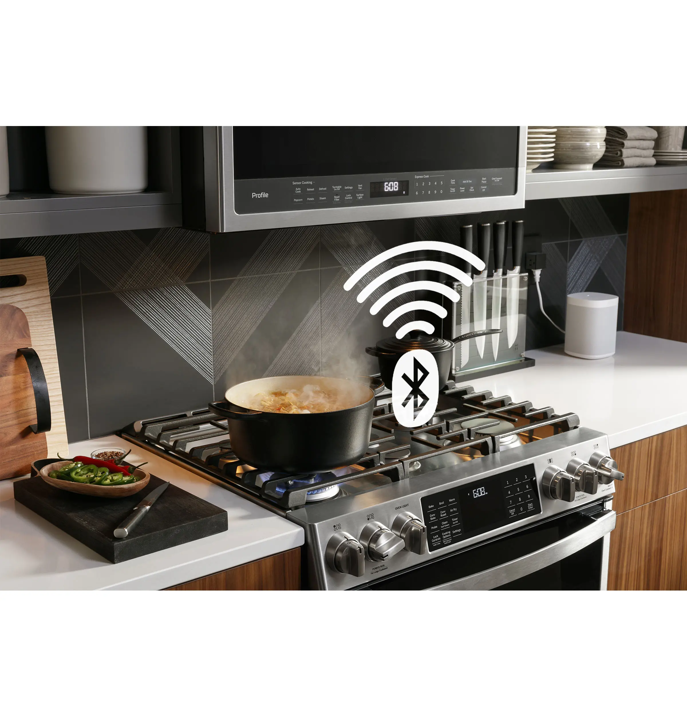 P2S930YPFS GE Profile 5.6 cu ft Dual Fuel Range - Stainless Steel-6