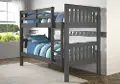 Classic Gray Twin over Twin Bunk Bed - Mission