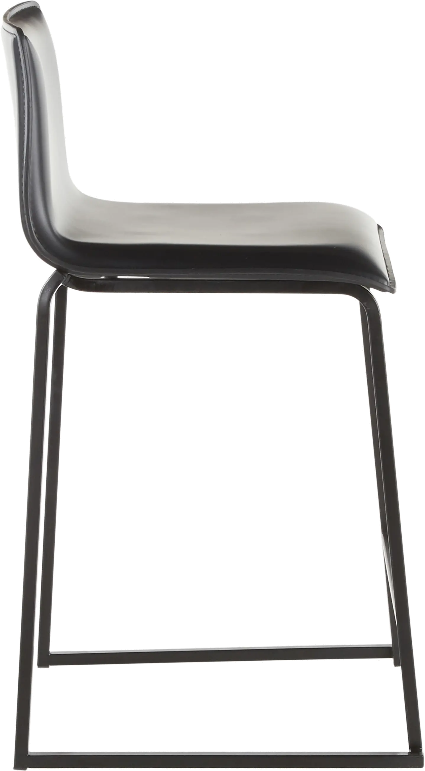 B26-MARAUP BKBK2 Black Upholstered Counter Height Stool (Set of 2) - Mara-3