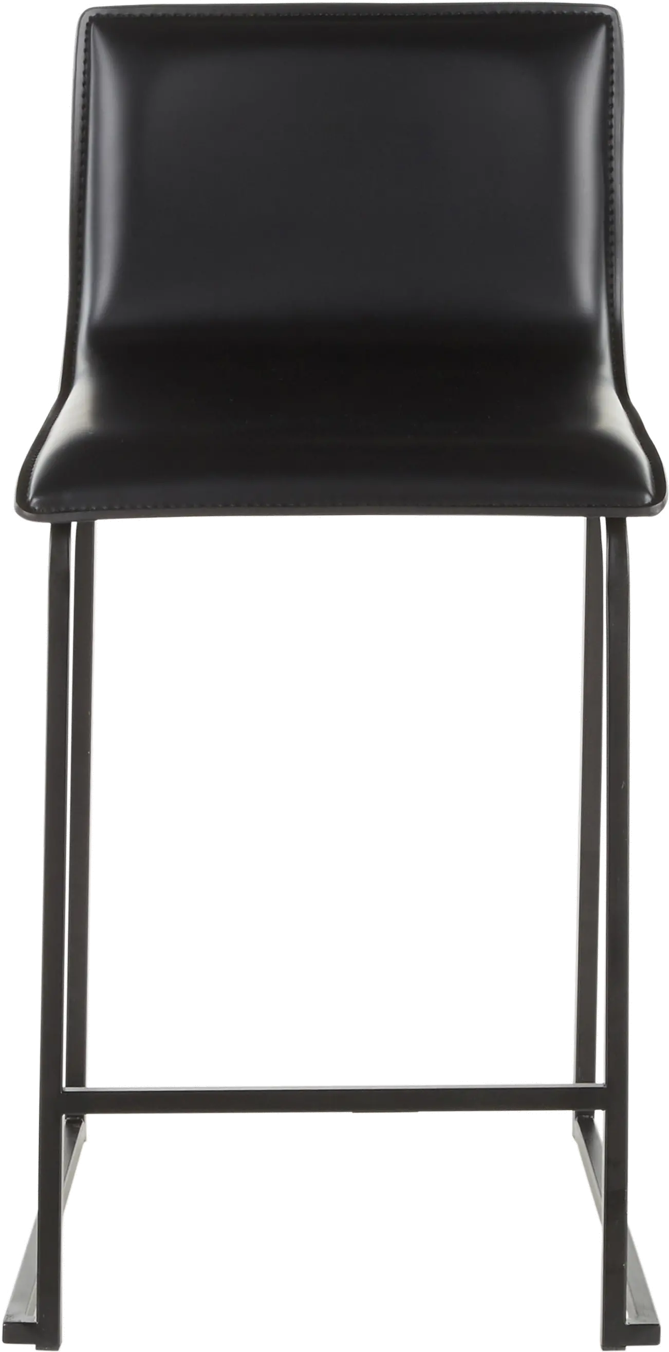B26-MARAUP BKBK2 Black Upholstered Counter Height Stool (Set of 2) - Mara-5