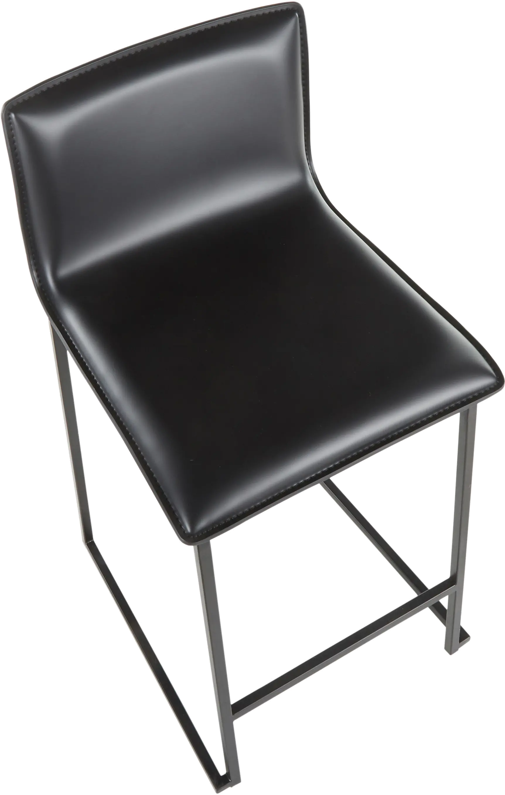 B26-MARAUP BKBK2 Black Upholstered Counter Height Stool (Set of 2) - Mara-6