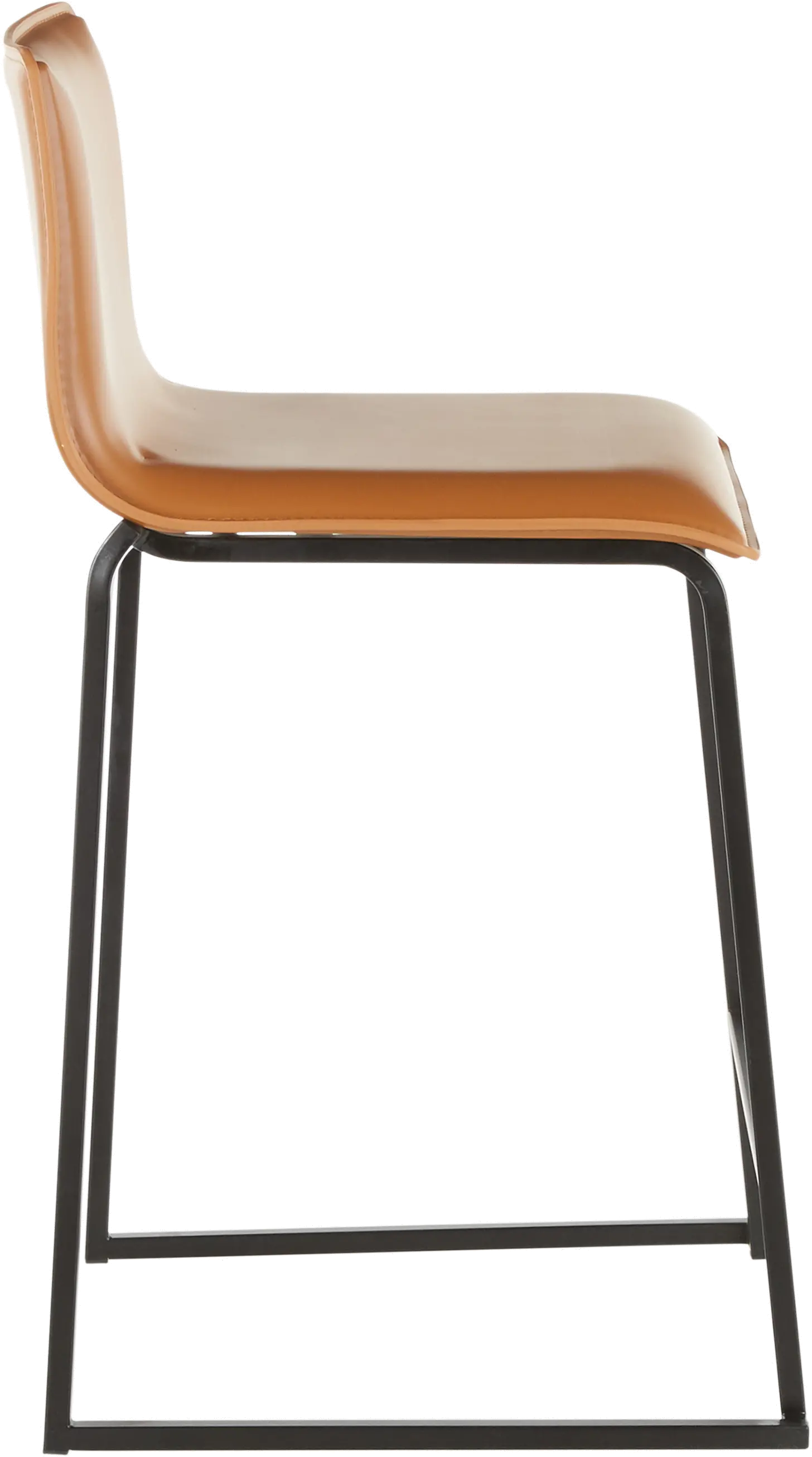B26-MARAUP BKCAM2 Brown and Black Upholstered Counter Height Stool (Set of 2) - Mara-5