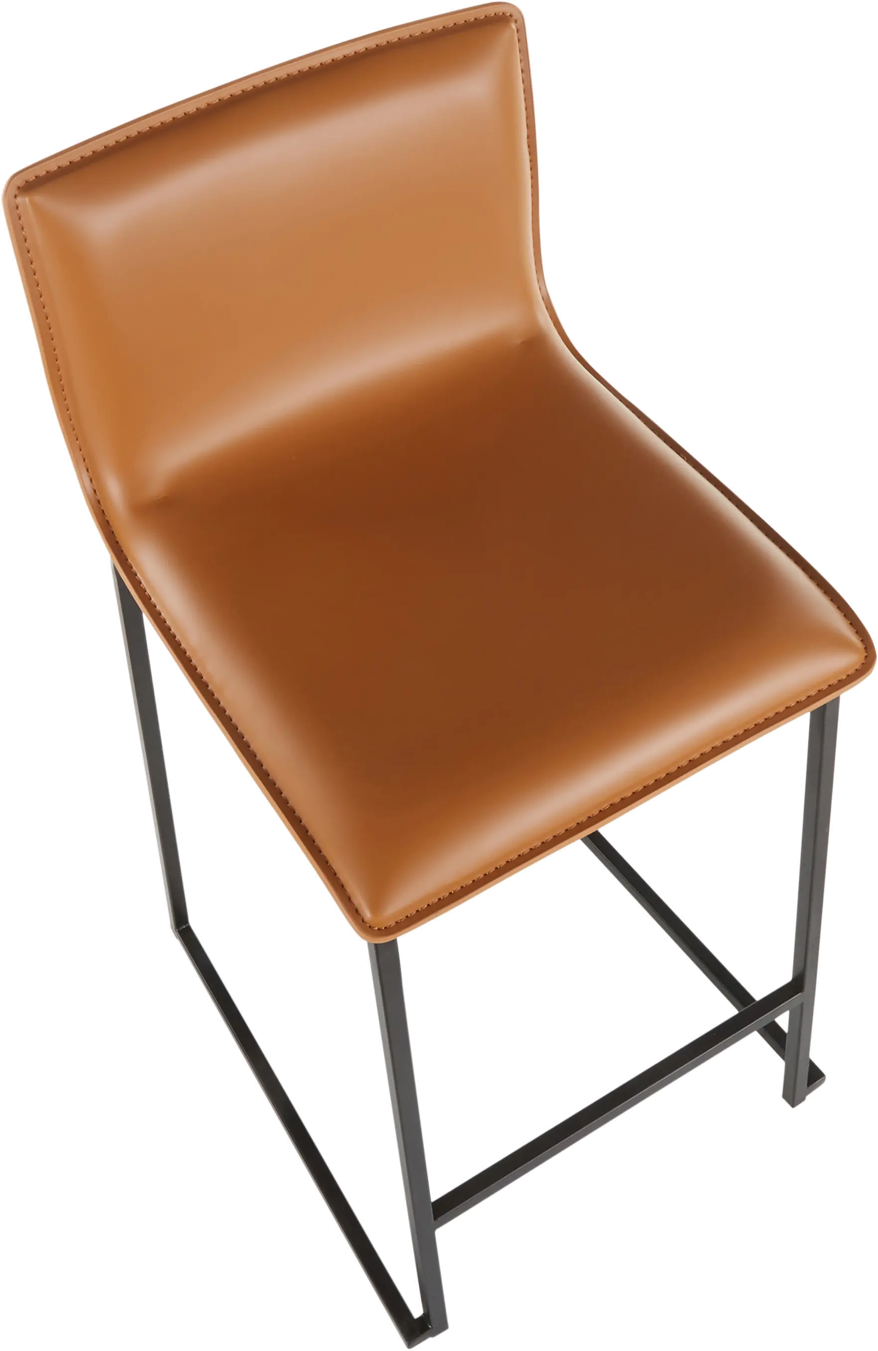 B26-MARAUP BKCAM2 Brown and Black Upholstered Counter Height Stool (Set of 2) - Mara-7