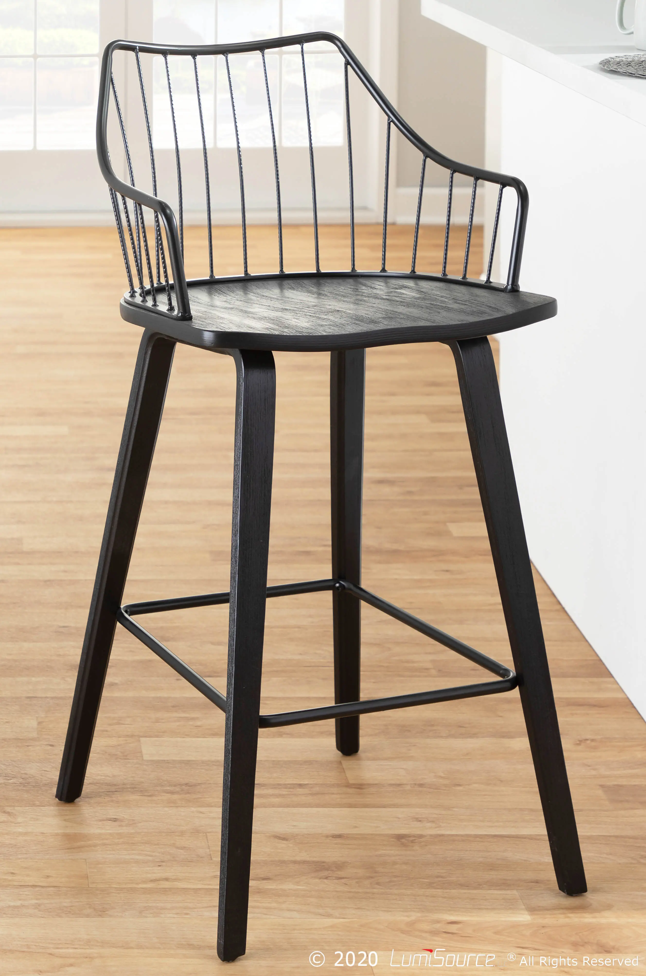 B26-WINSTN BKBK Winston Black Counter Stool-2