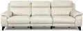 Venice White Leather-Match Power Reclining Sofa